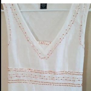 Carole Little linen beaded  top